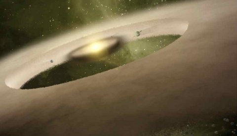 Transition disk around a star