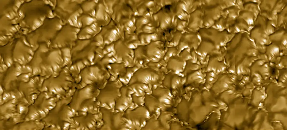 Image of granules on the Sun