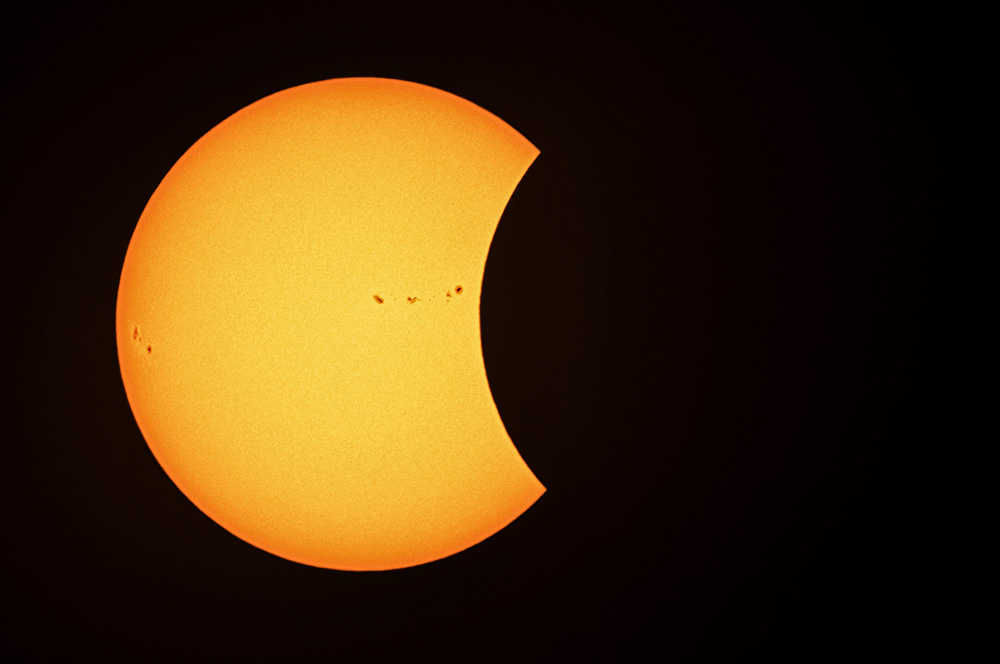 Solar Eclipse sunspots from Arlington, VA