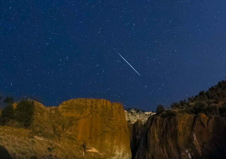 Geminid over Gallup, NM