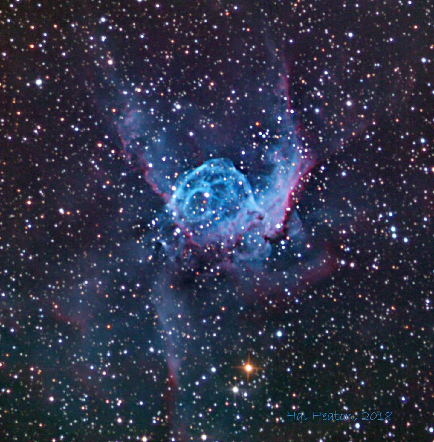 Thor's Helmet An Unguided Narrowbandenhanced LRGB Image from Urban