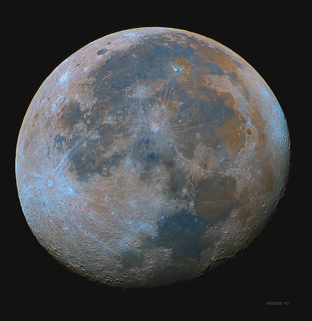 MOON 95.1% COLOR - Sky & Telescope