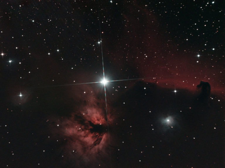 The Horsehead Nebula photographed from a very light polluted area Sky