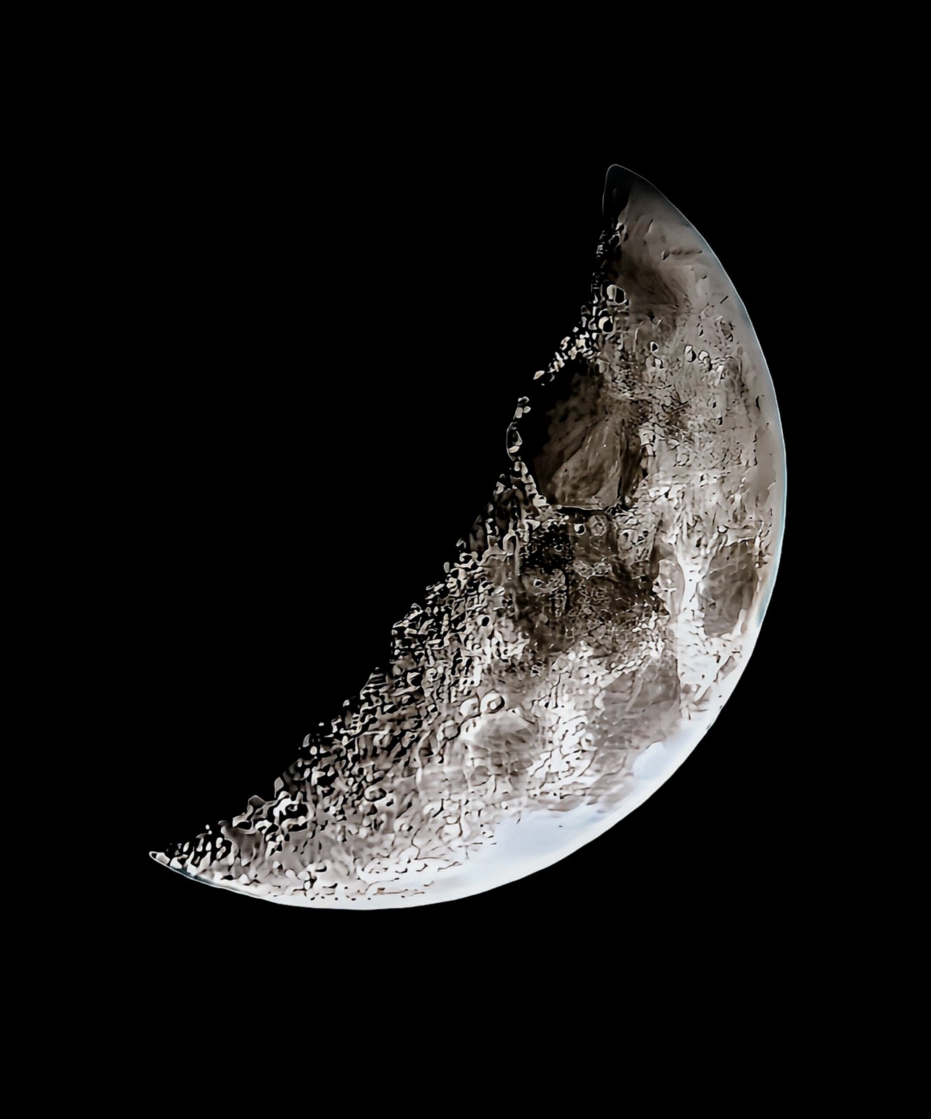 Winter Waxing Crescent Moon - Sky & Telescope