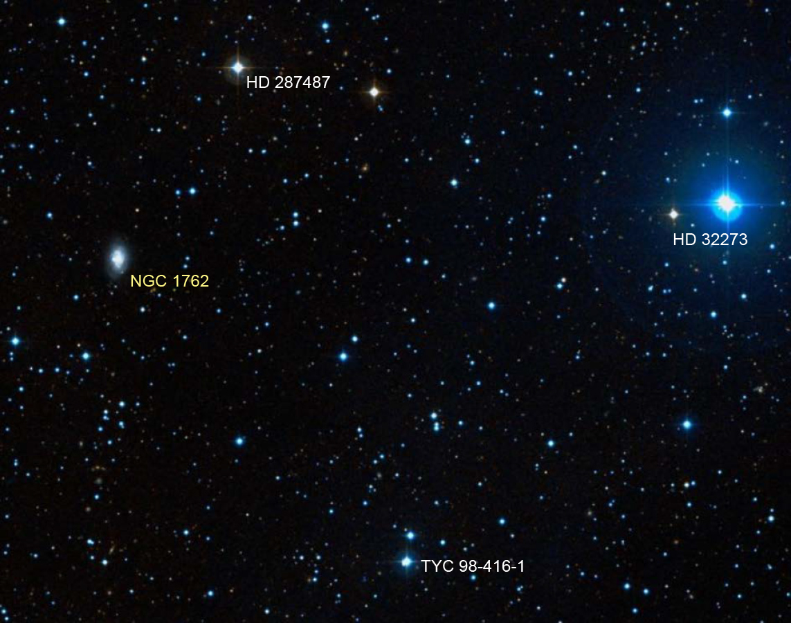 Galaxy NGC 1762 in Orion