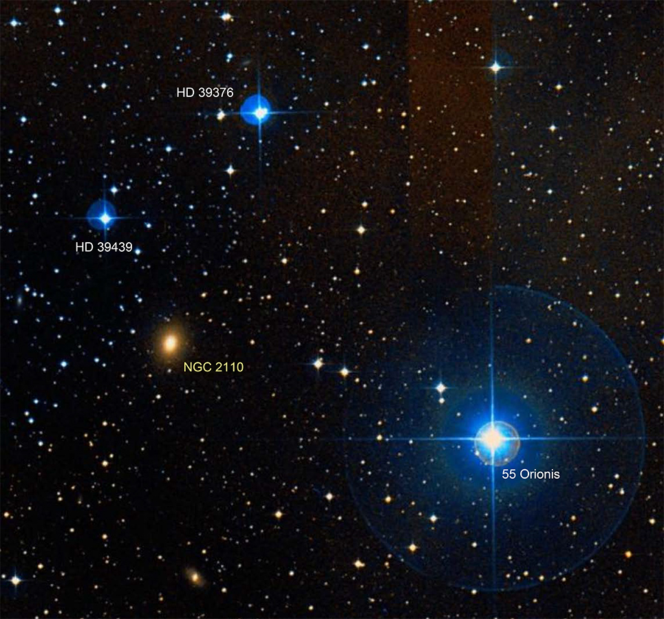 Galaxy NGC 2110 in Orion