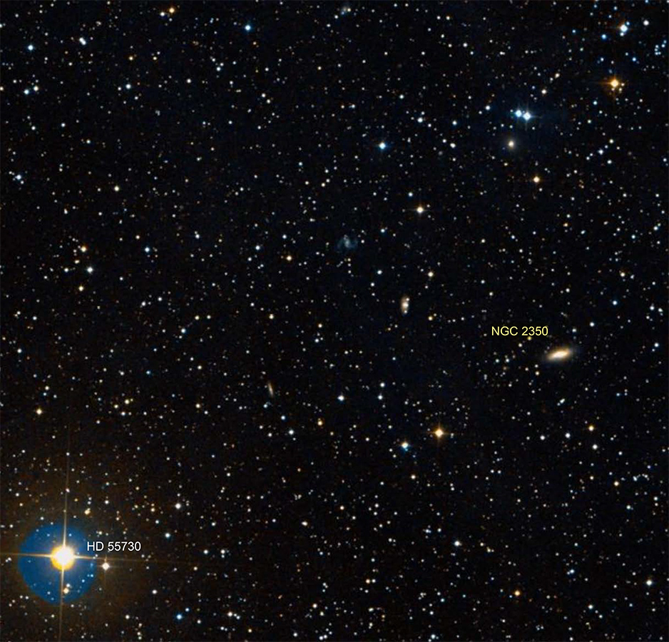 Galaxy NGC 2350 in Canis Minor