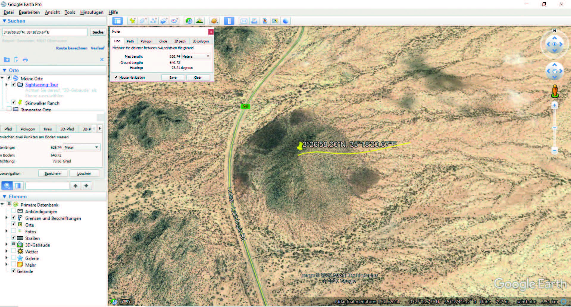 screenshot of planning software