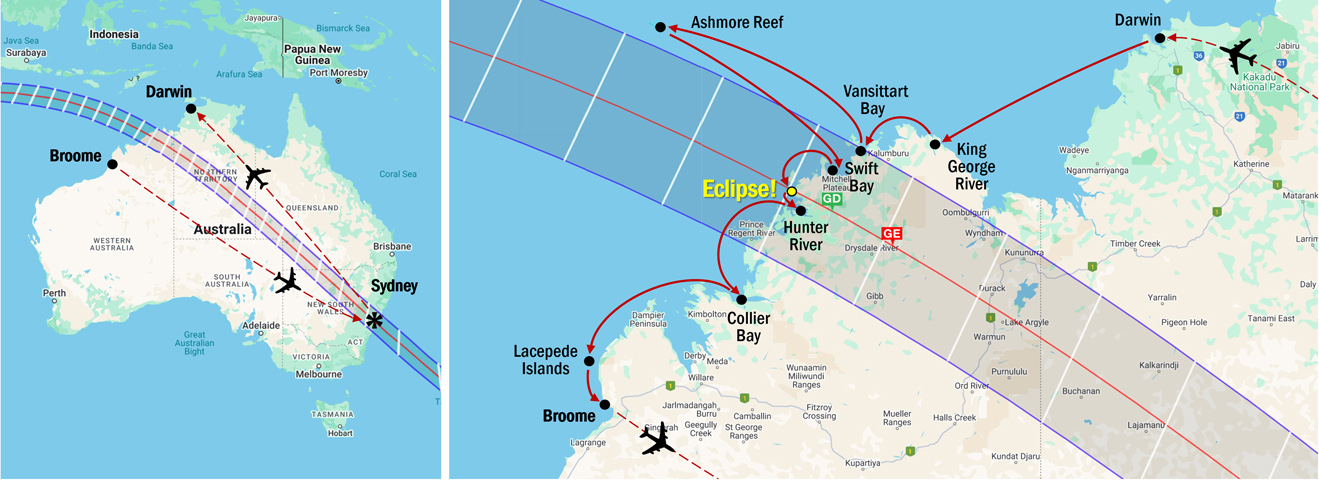 Australia 2028 cruise map