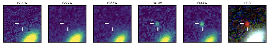 Drop-out images of the first object