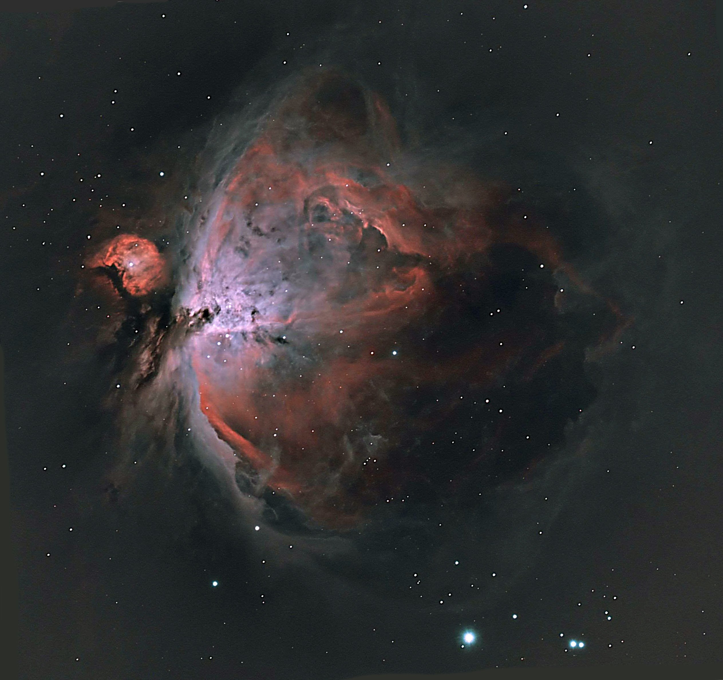 A deep amateur image of the Great Orion Nebula, M42