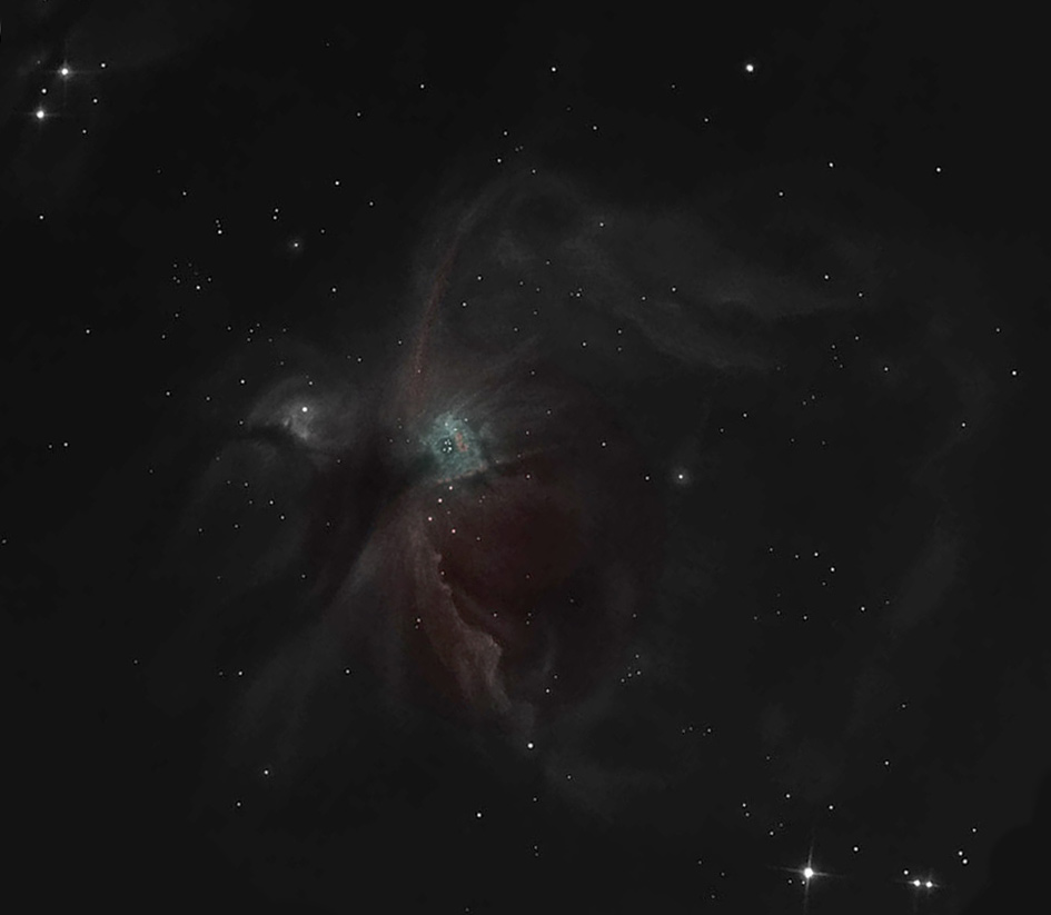 A deep visual sketch of the Great Orion Nebula, M42