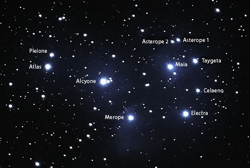 Pleiades annotated