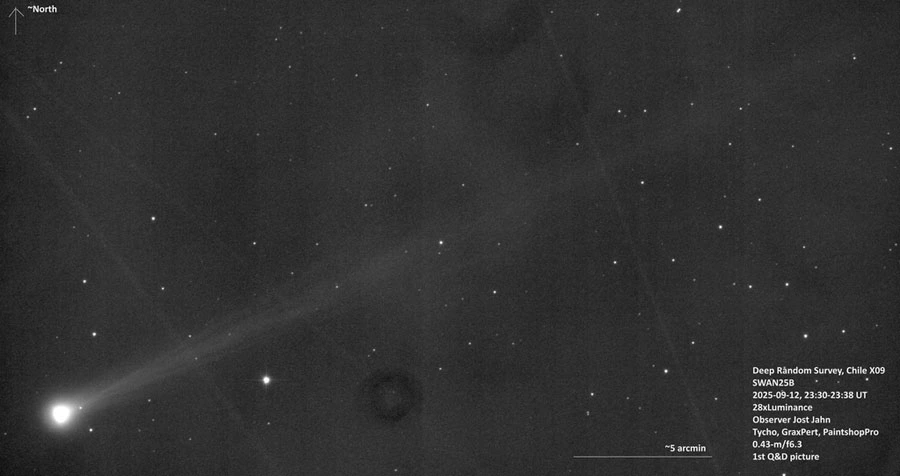 Comet SWAN25B with odd coma