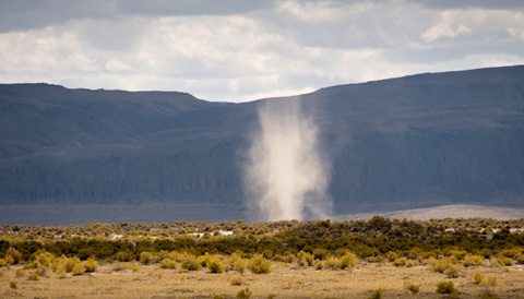 Dust devil on Earth