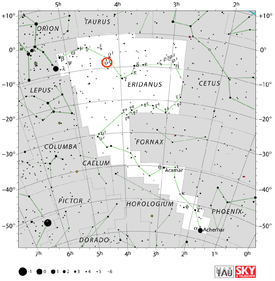 40 Eridani in Eridanus