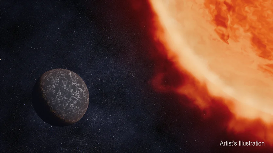 Basaltic rock planet visualization