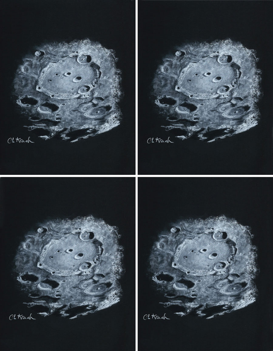 Clavius crater stereo image