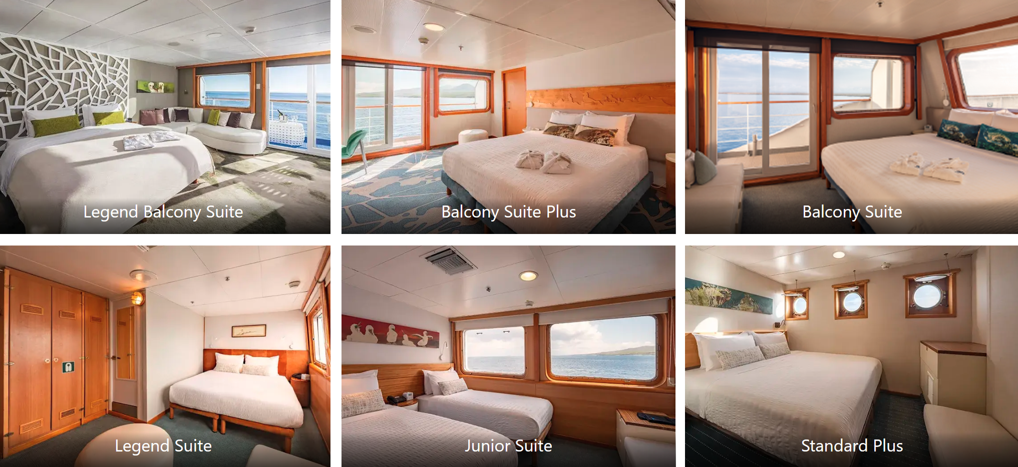 Galapagos Legend cabin types