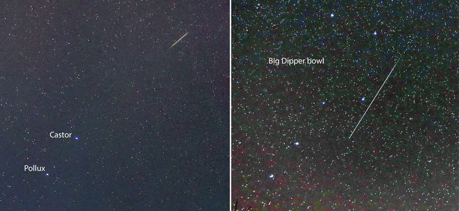 Long and short Geminid meteors