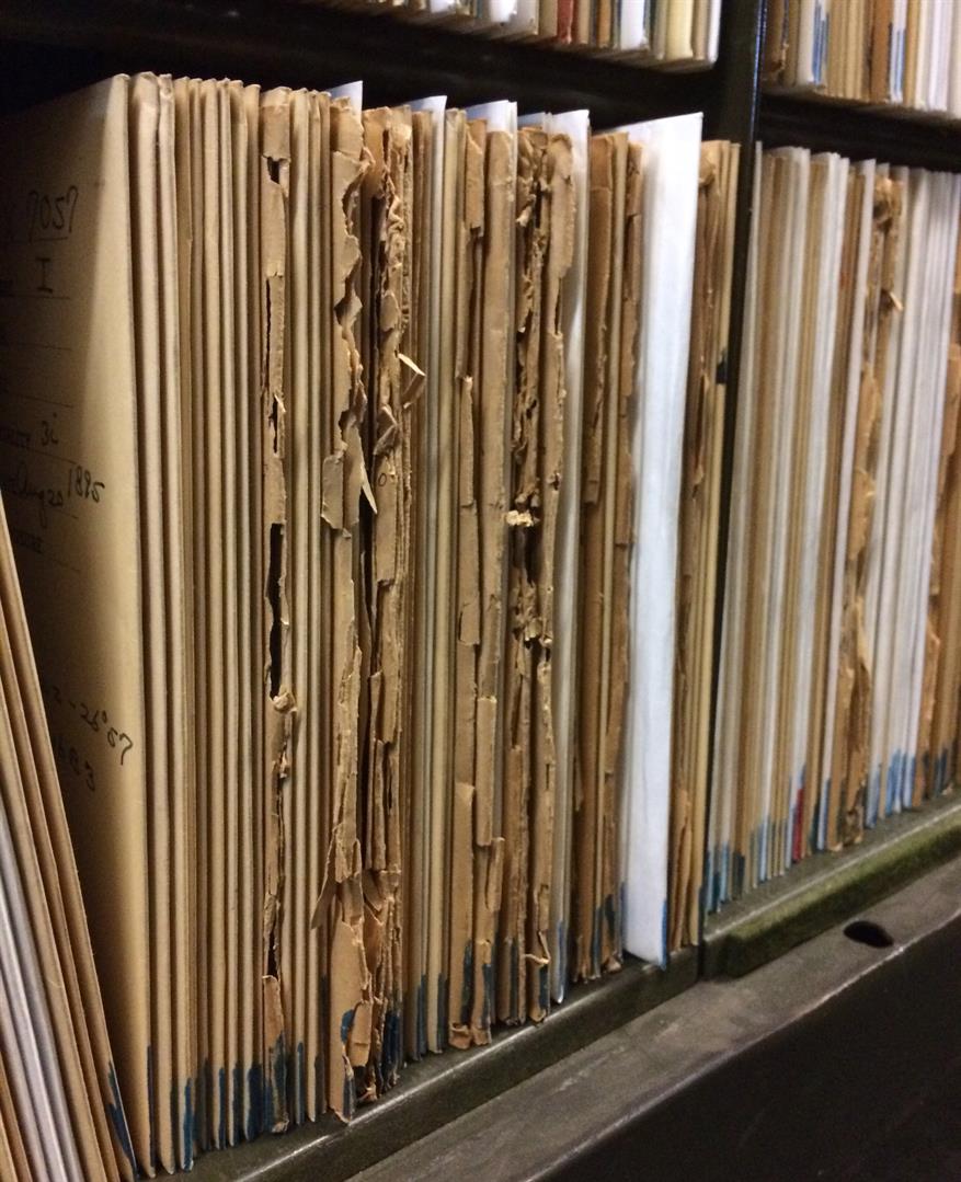 Glass plates in envelopes
