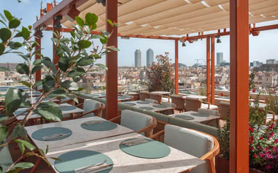 Rooftop terrace at Grand Hotel Central