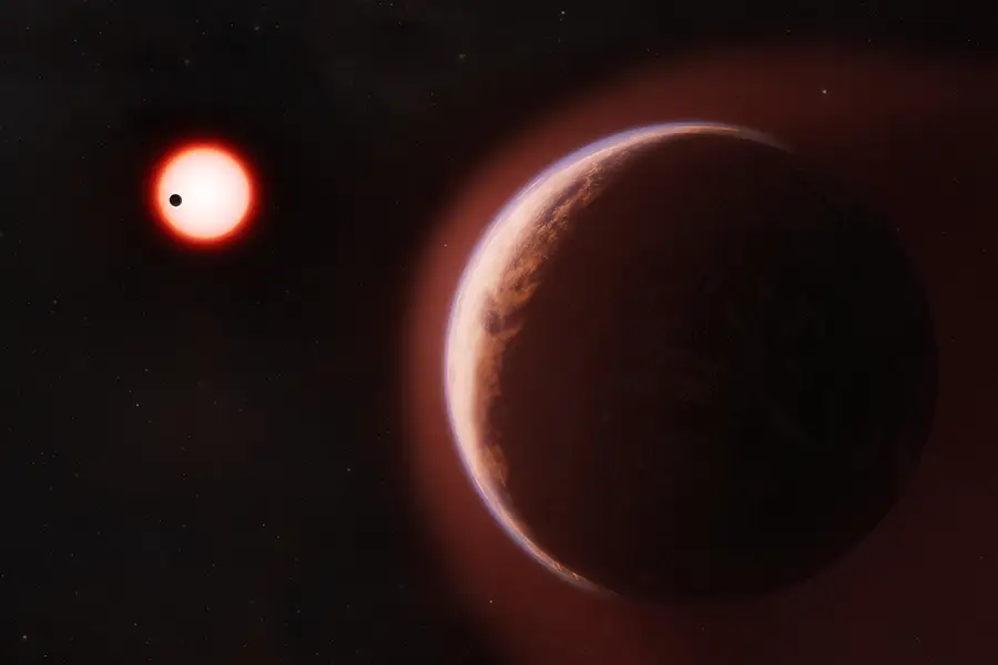Planet leaking helium vapor