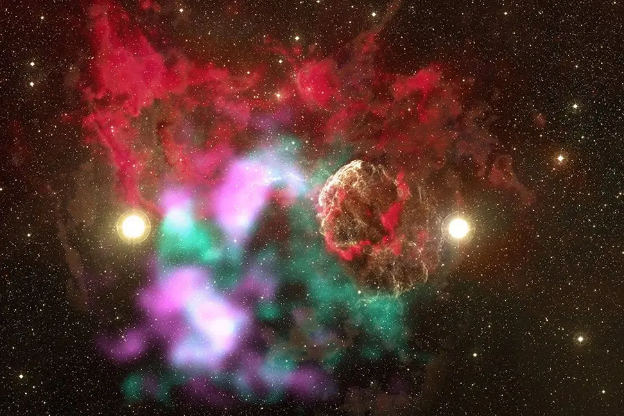 Multiwavelength image of Jellyfish Nebula