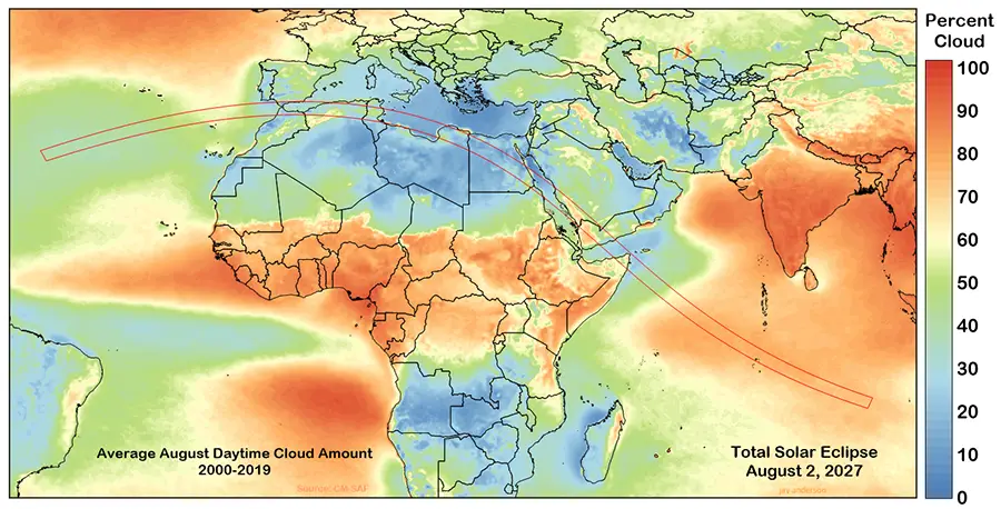 Map of eclipse weather prospects