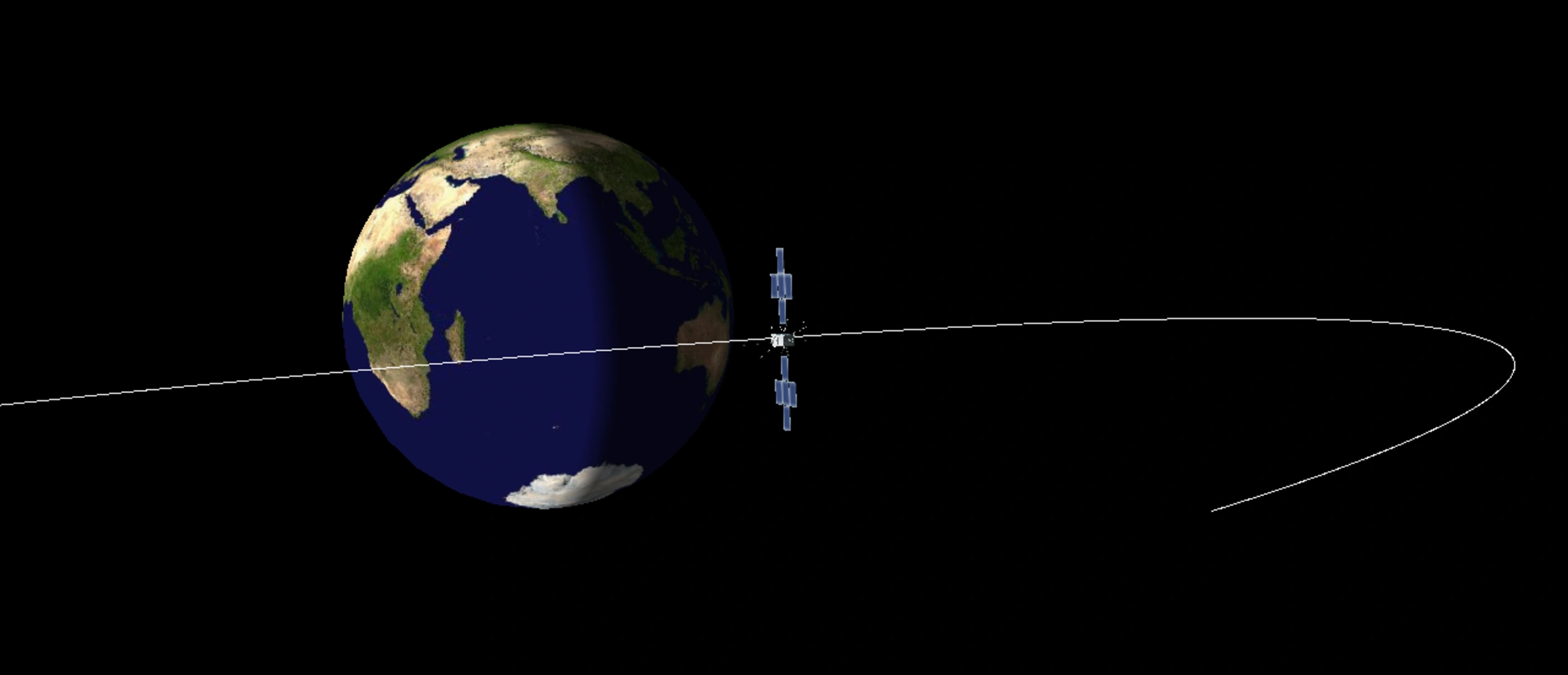 A simulation of JUICE's second Earth flyby. ESA
