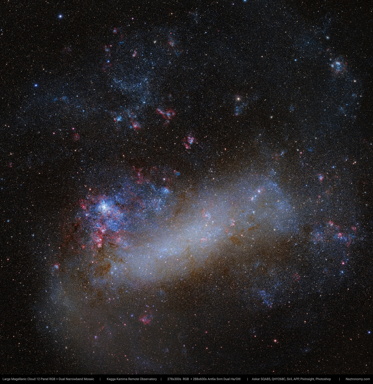 Broadband: 71 hour, 12 panel Mosaic of of the Large Magellanic Cloud  