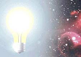 Light pollution illustration.