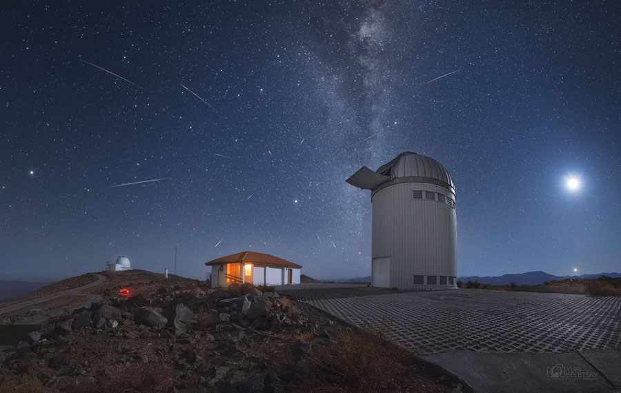 Lyrid meteor shower composite