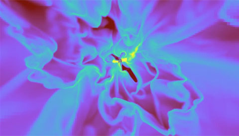 Simulated massive star formation