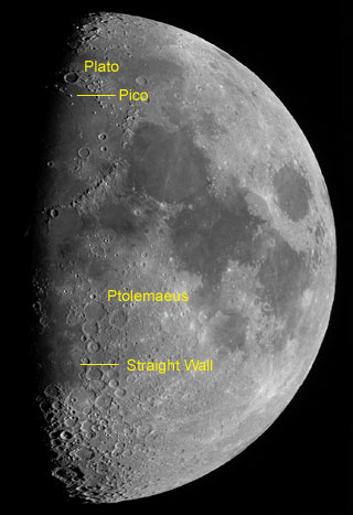 8.5-day-old Moon