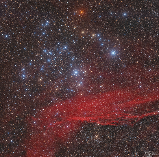 Star jewels on a red carpet (Remote AstroPals project#5)  