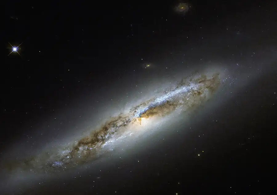NGC 4388, edge-on spiral galaxy