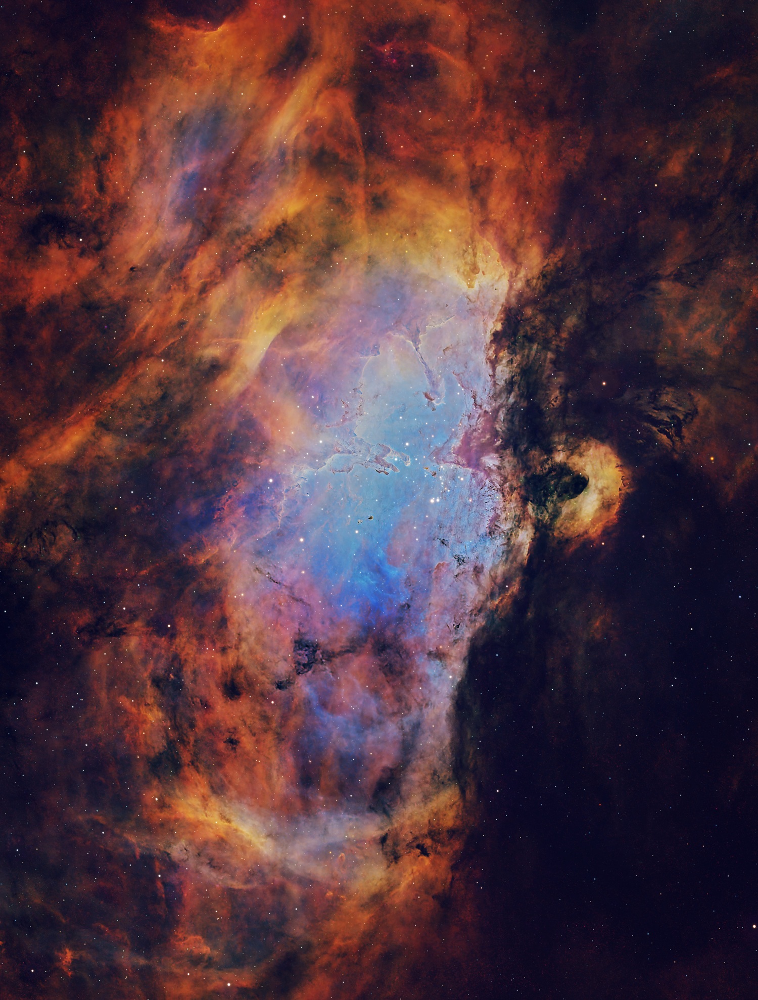Eagle Nebula from Both Hemispheres  