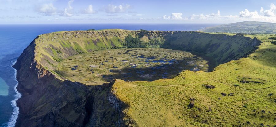 Rano Kau aerial view