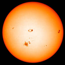 Large sunspot in Octeber 2003