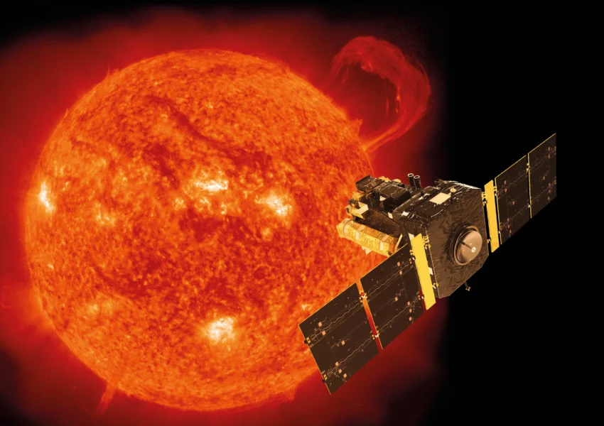 SOHO spacecraft art