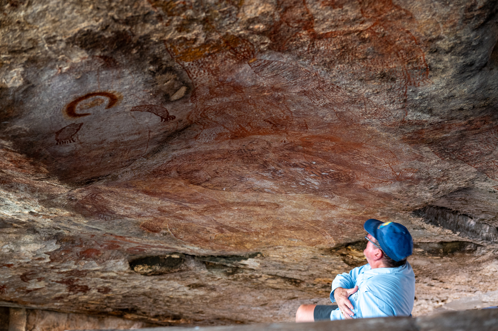 Aboriginal rock art at Swift Bay