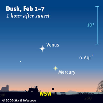 Looking west-southwest in twilight