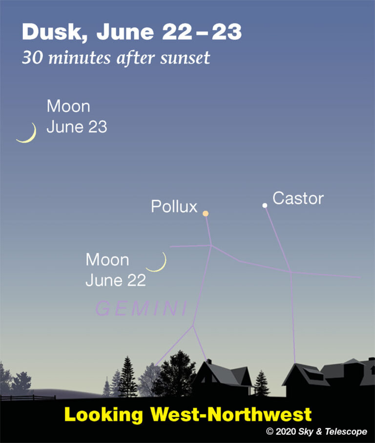 Crescent Moon near Gemini