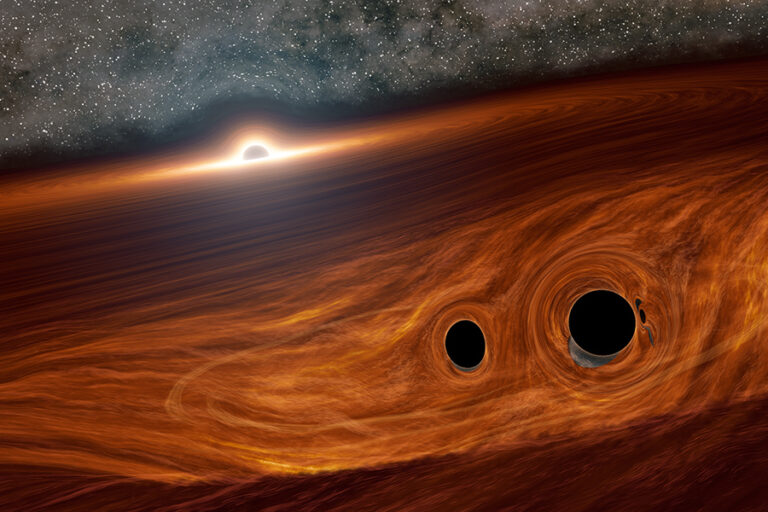 black hole binary in AGN disk