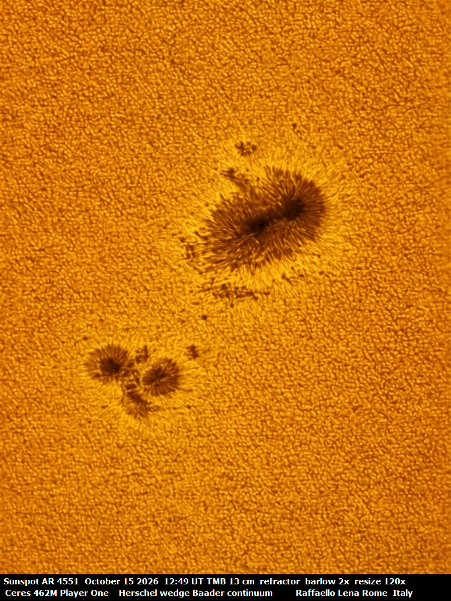 AR 4551 sunspot by Raffaello Lena