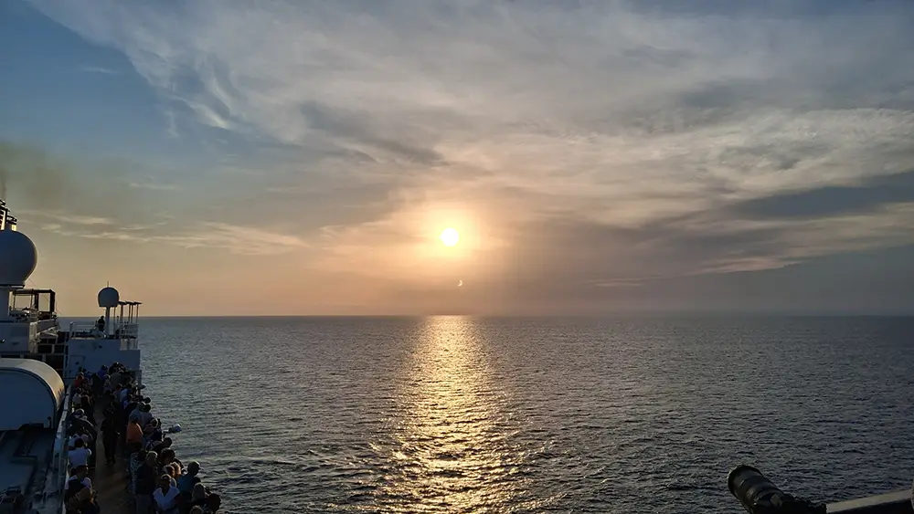Partial eclipse from Mallorca, Spain