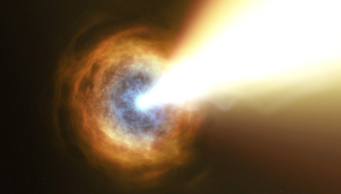 Gamma-ray burst illustration