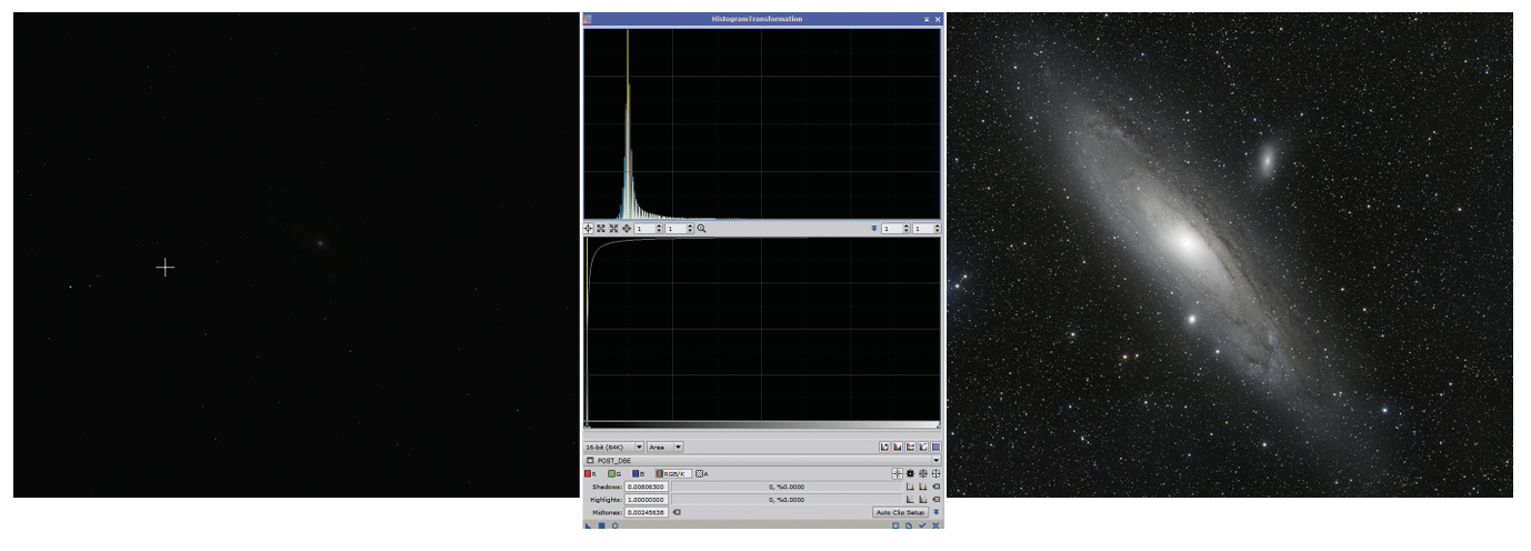 HistogramTransformation Process nd ScreenTransferFunction Astrophotography | Sky & Telescope
