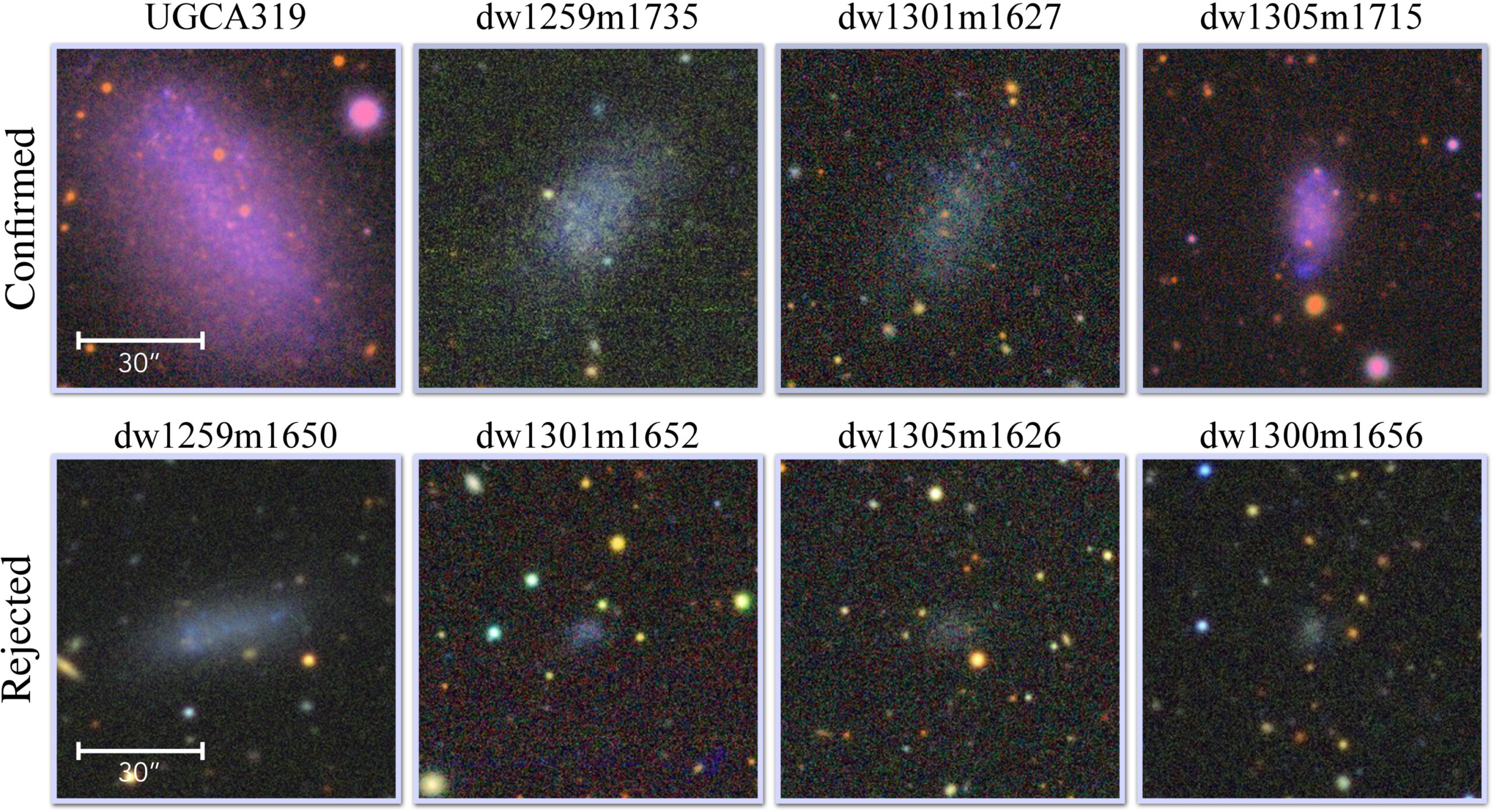Thumbnails of the satellite galaxies